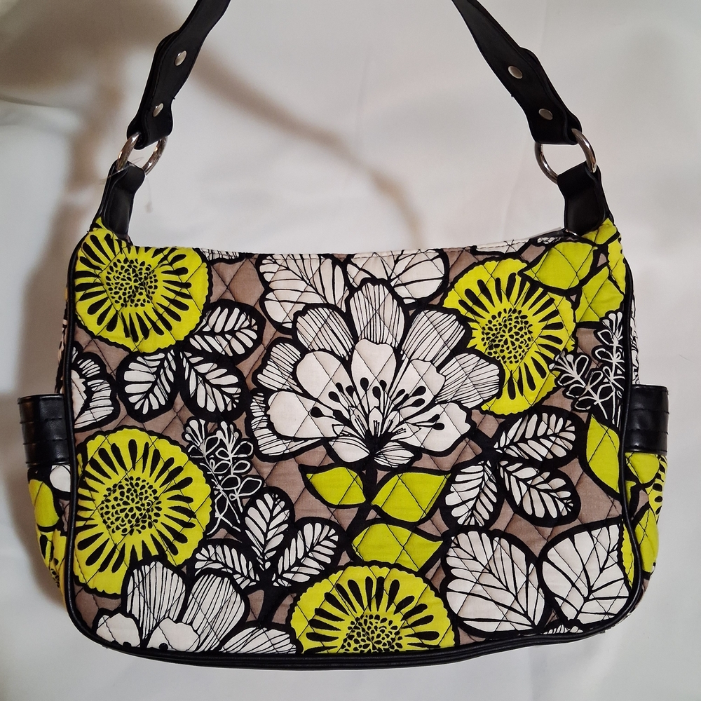 Vera Bradley On‎ the Go Shoulder Bag Citron Pattern NWOT Tote Bag